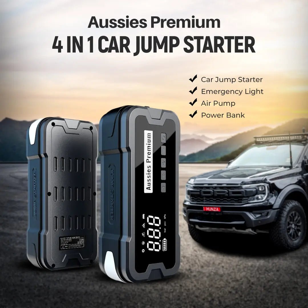 Aussies Premium 4-In-1 Jump Start Tyre Inflator: Versatile & Reliable