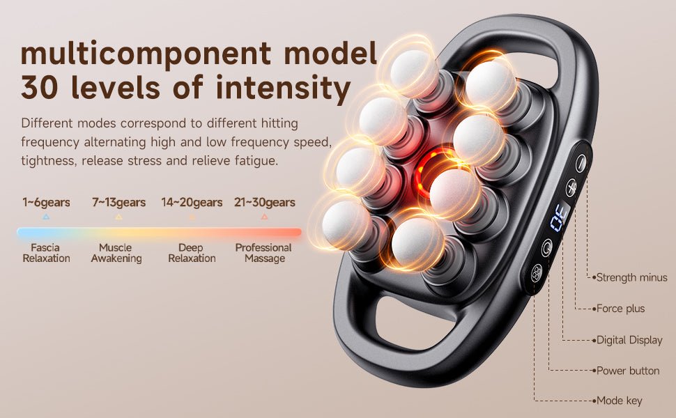 16-Head Massage Gun for Deep Tissue Recovery