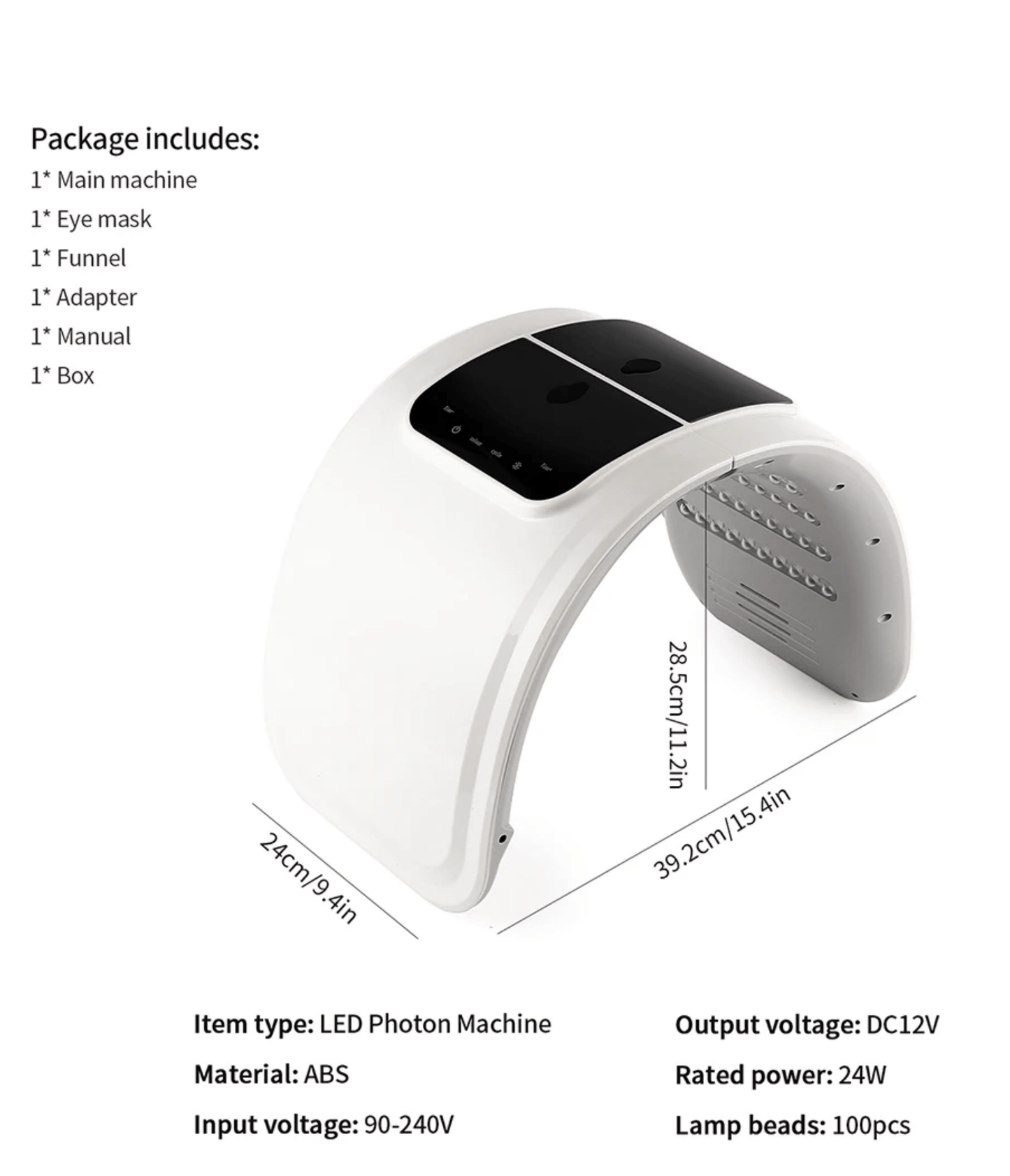 Hydrating LED Face Mask - 7 Color Therapy Modes