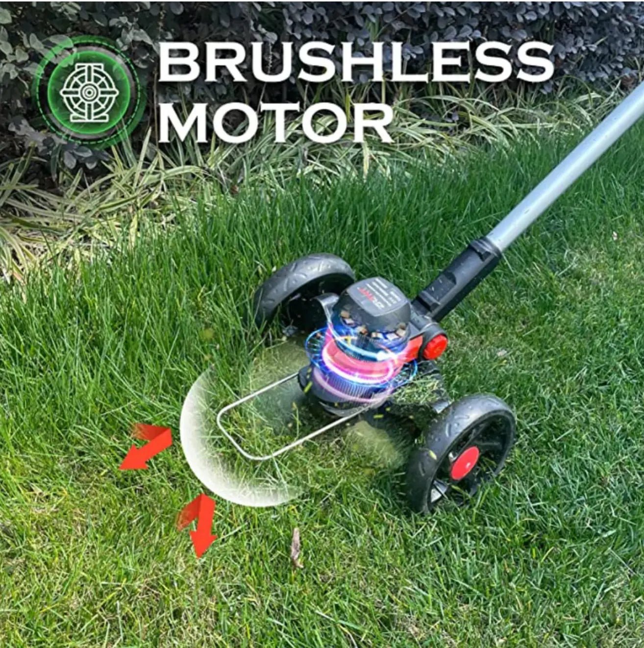 Trim and Tackle Tough Weeds with Electric Cordless Weed Cutter and Hedge Trimmer!