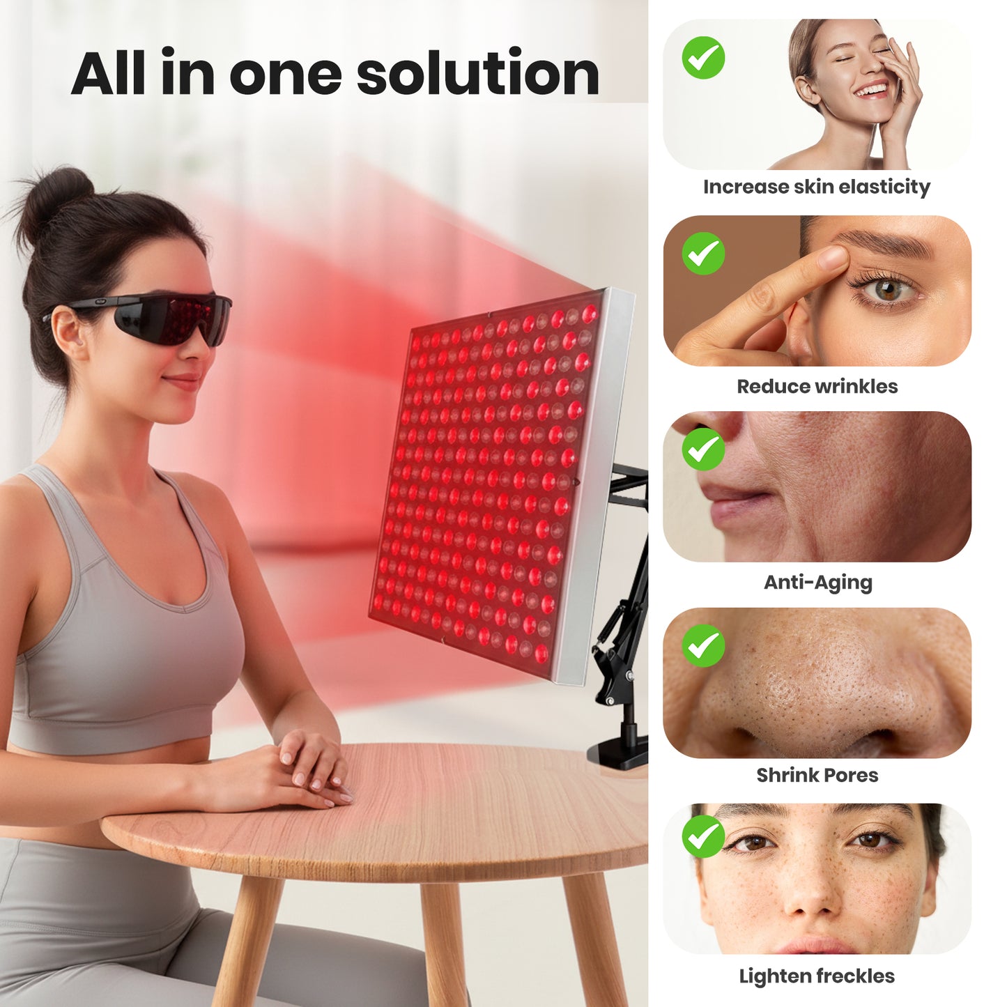 Red Wave Healing Therapy Lamp for Face & Body- Square