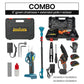 Aussies Premium 6 Inch Orange Cordless Electric Chainsaw