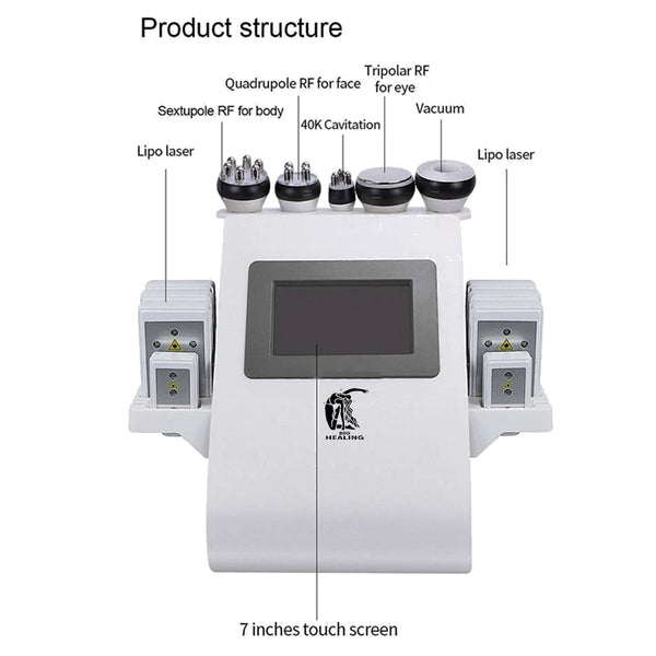 Bio Healing 6-in-1 Ultrasonic Cavitation + RF Machine