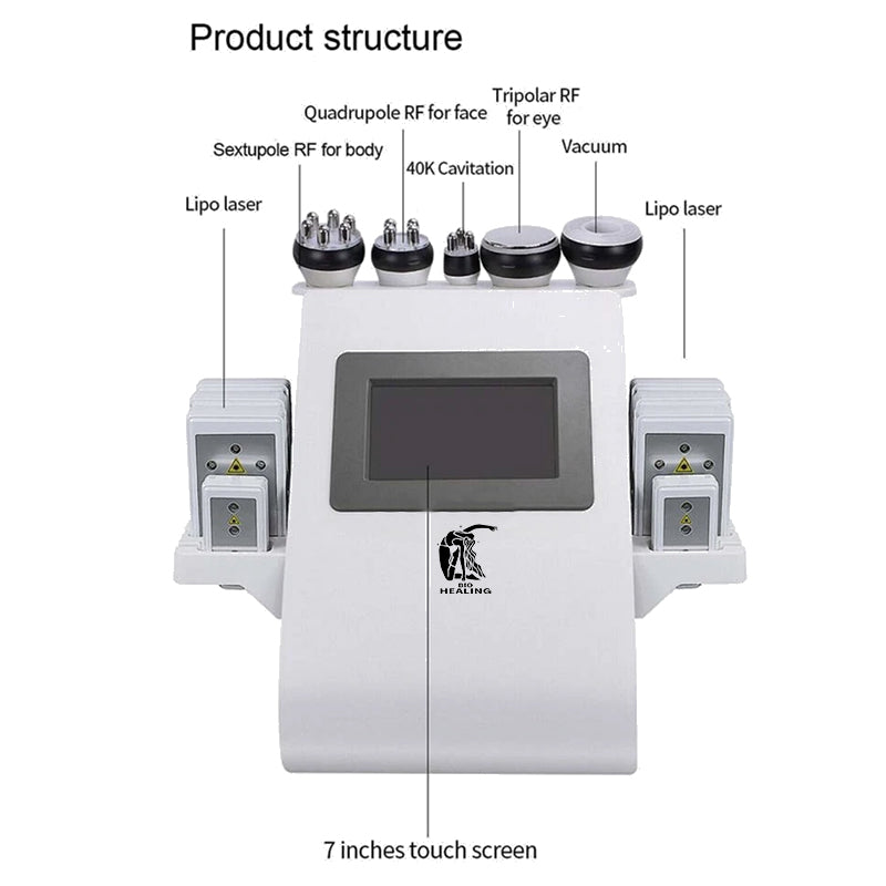 Bio Healing 6-in-1 Ultrasonic Cavitation + RF Machine