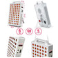 300W Red Light Panel with a white metal body, rows of red and amber LED lenses, handle, stand and control display.