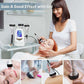 40K Cavitation & RF Fat Reduction machine with white console and metal handpieces shown during facial and body treatments
