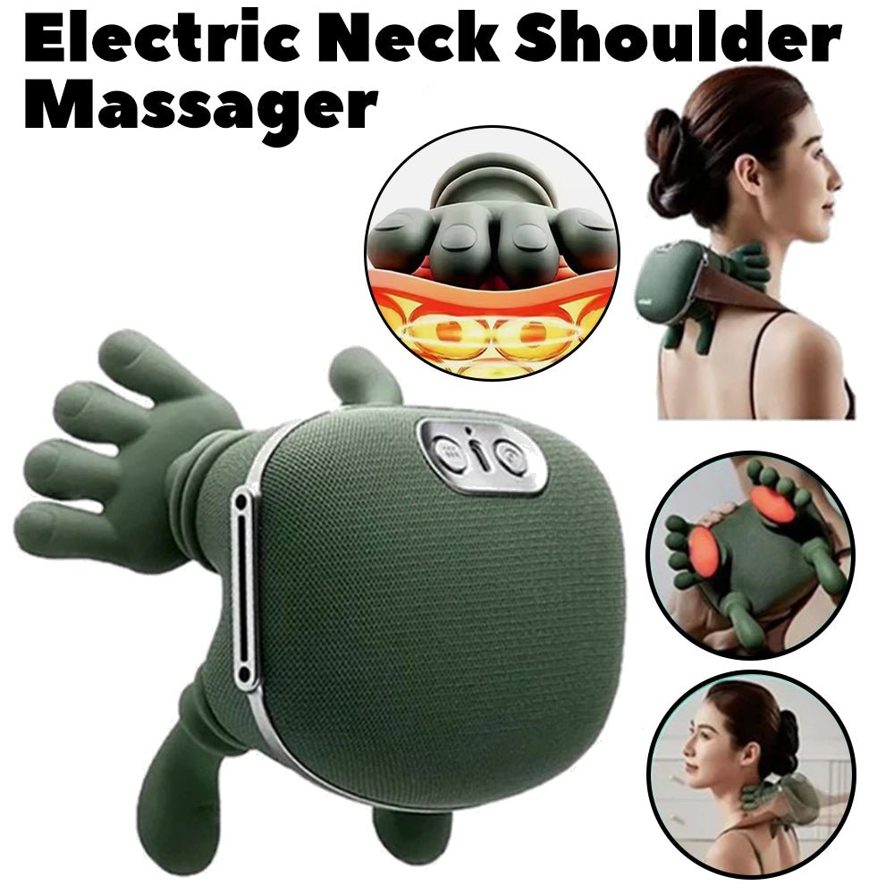 4D Bionic Kneading Neck & Shoulder Massager with Gentle Heat