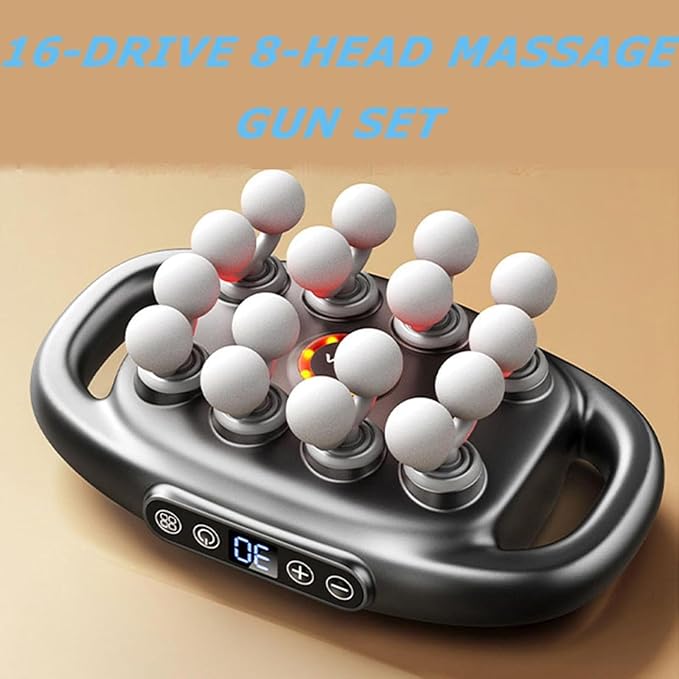 16-Head Massage Gun for Deep Tissue Recovery