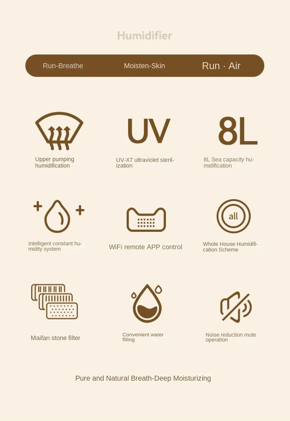 9L Smart Humidifier with UV Sterilisation BioHealing