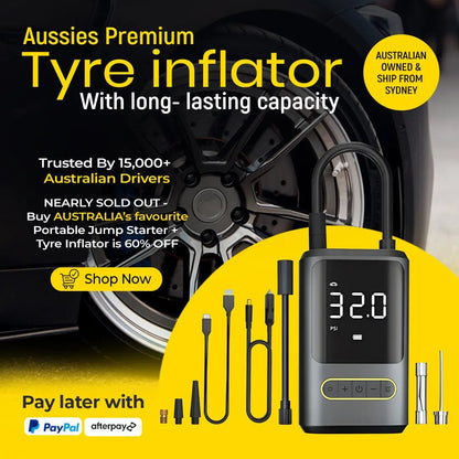 Compact jump starter for car battery and tyres