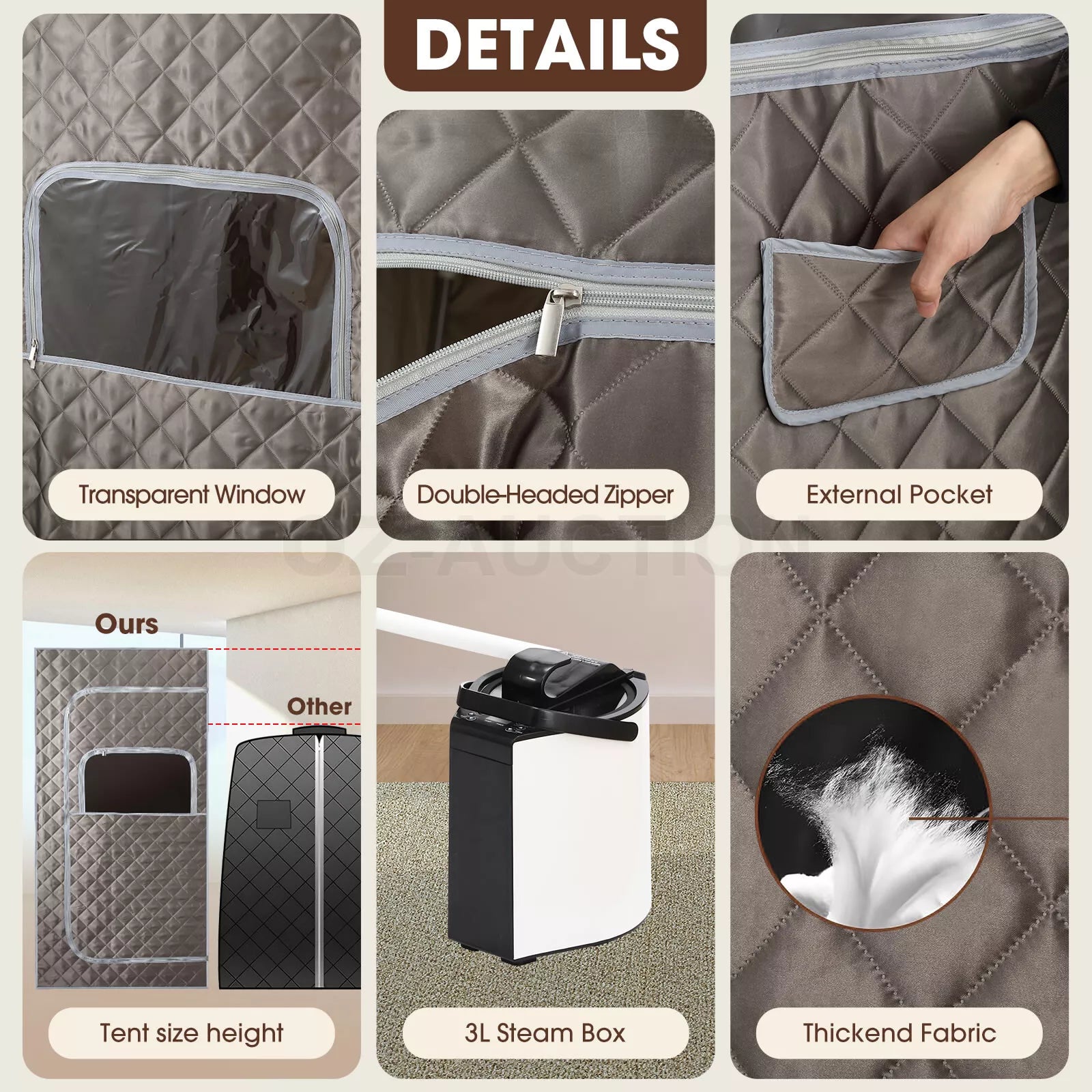 3L Portable Steam Sauna Tent