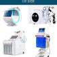 Aqua Peel Solution Set with four white hydrodermabrasion machines featuring touchscreens, hoses, treatment handles and solution canisters