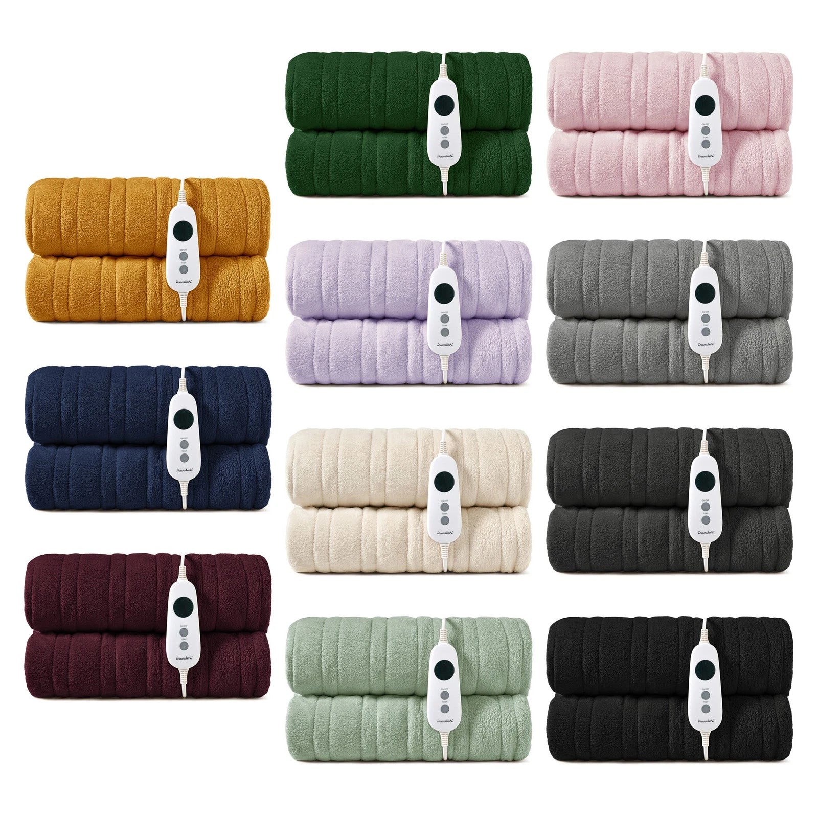 Aussies Premium Super Soft Coral Fleece Electric Heated Throw Blanket 200 x 180cm