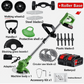 Electric grass trimmer Australia’s No. 1 ElectricAus, green and black with telescopic shaft, roller base, blades and batteries