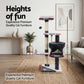 Cat Tree Tower Scratching Post 112cm Cat Condo House Furniture Grey