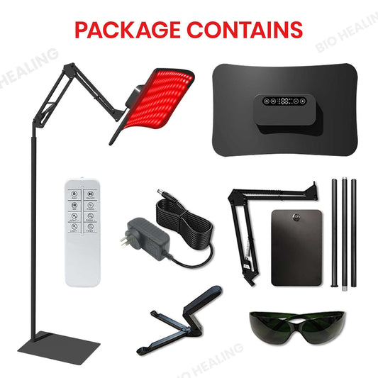 LED red light therapy for face, neck, and body
