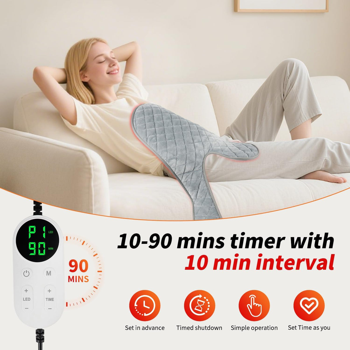 Electric heat therapy cushion for shoulders