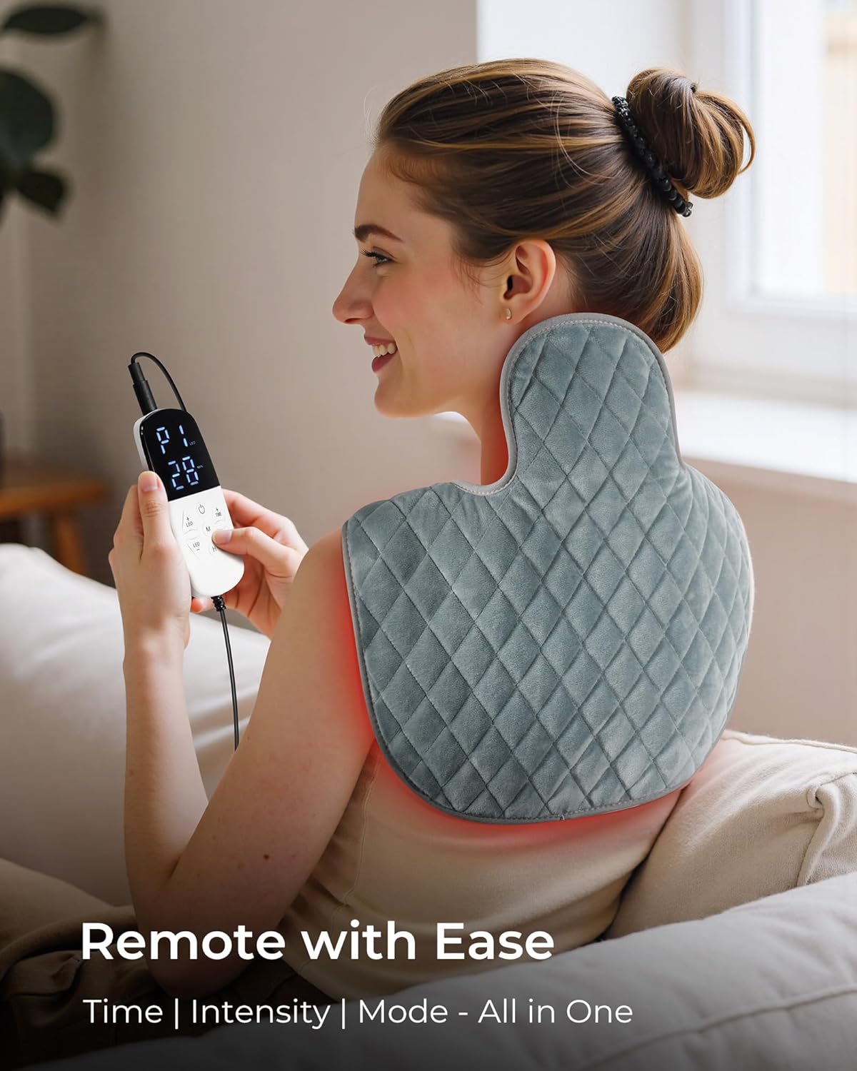 Electric heat wrap for shoulders and neck
