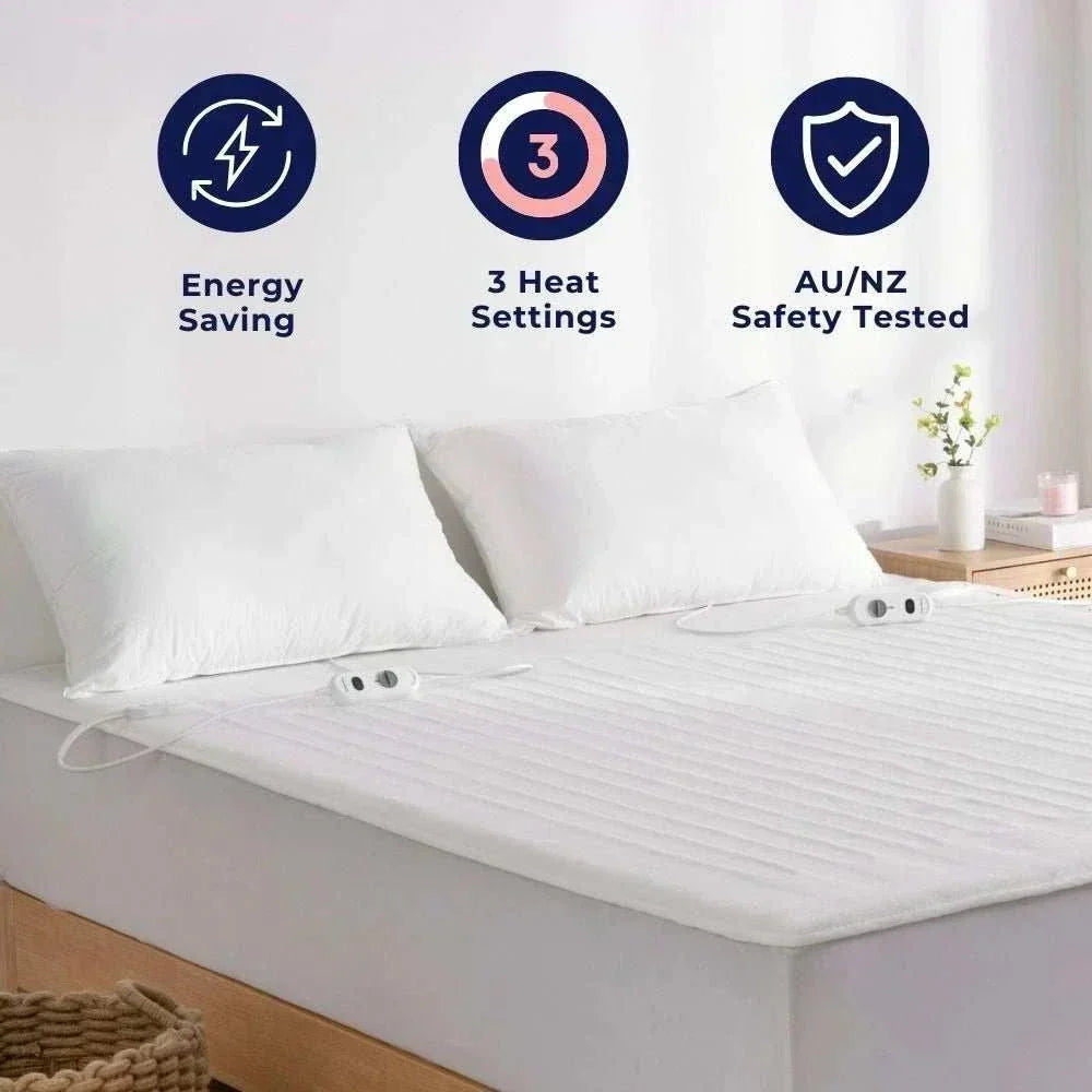 Electric blanket underlay for single, double, queen