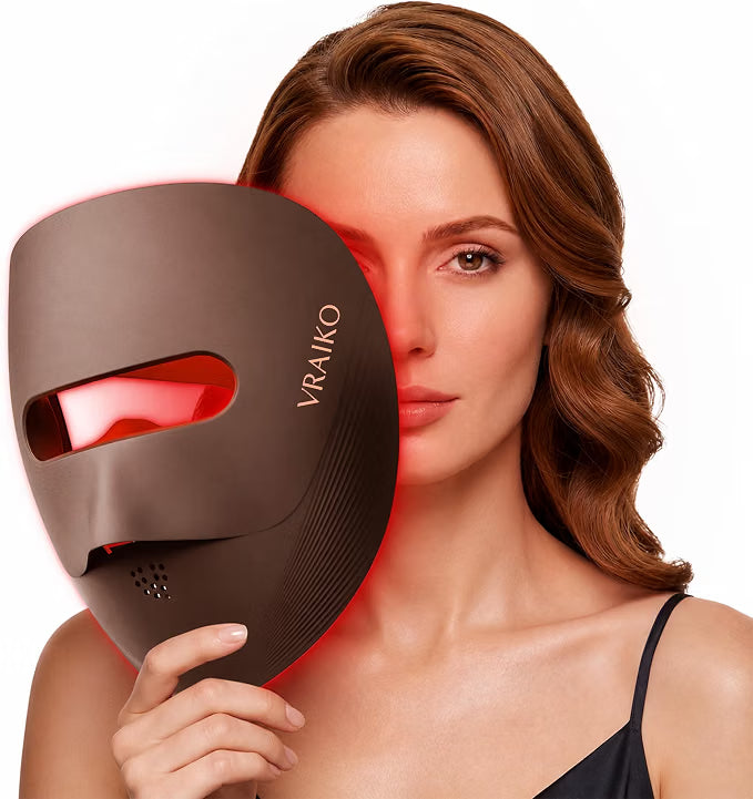 9D LED Face Mask – 328 LEDs, 4 Light Modes, Brown