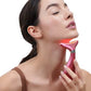 Red light neck and face massager for skin rejuvenation