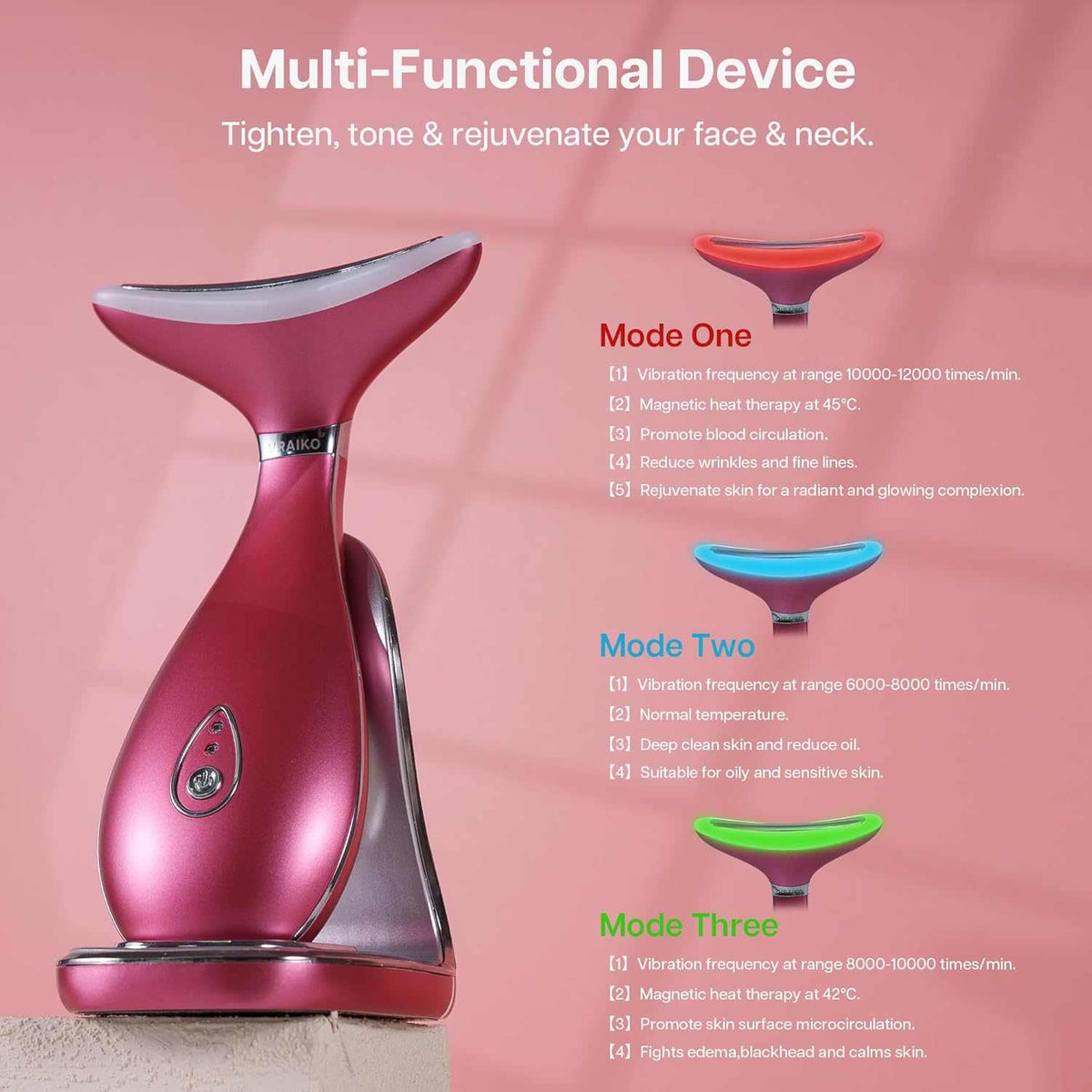 Rechargeable and easy-to-use massager