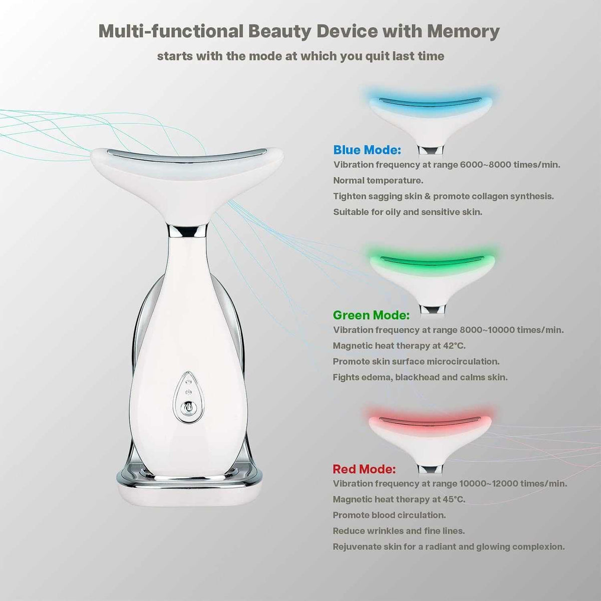 Ergonomic design for comfortable neck and face use