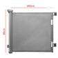 Retractable Safety Gate for Baby & Dog in grey mesh with a metal frame, extending up to 400 cm wide and 86 cm high.