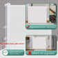 Retractable Safety Gate for Baby & Dog in white mesh with adjustable lower mount and sturdy side posts