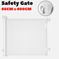 Retractable Safety Gate for Baby & Dog in white mesh with slim vertical weave, 86 cm high and 400 cm wide