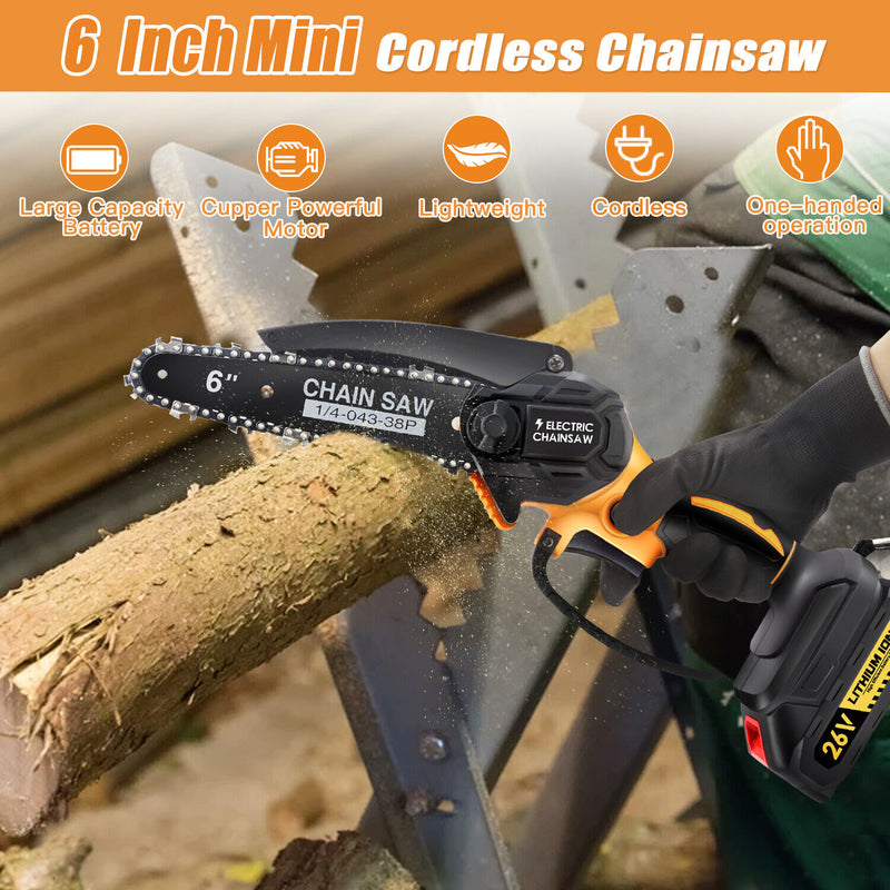6" Cordless Electric Chainsaw
