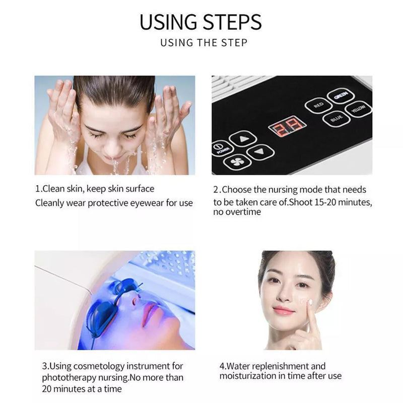 BioHealing 7-Color LED Light Therapy Facial Mask