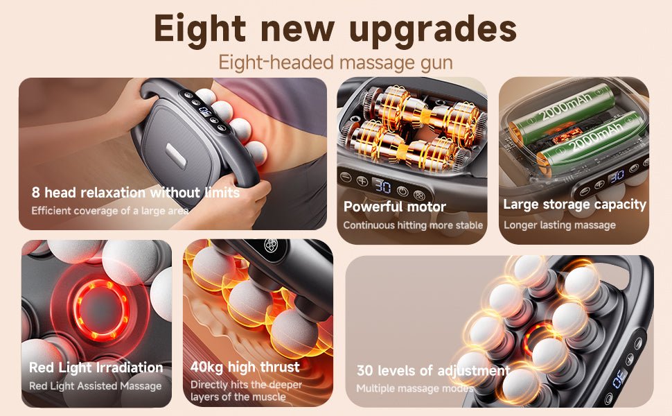 16-Head Massage Gun for Deep Tissue Recovery