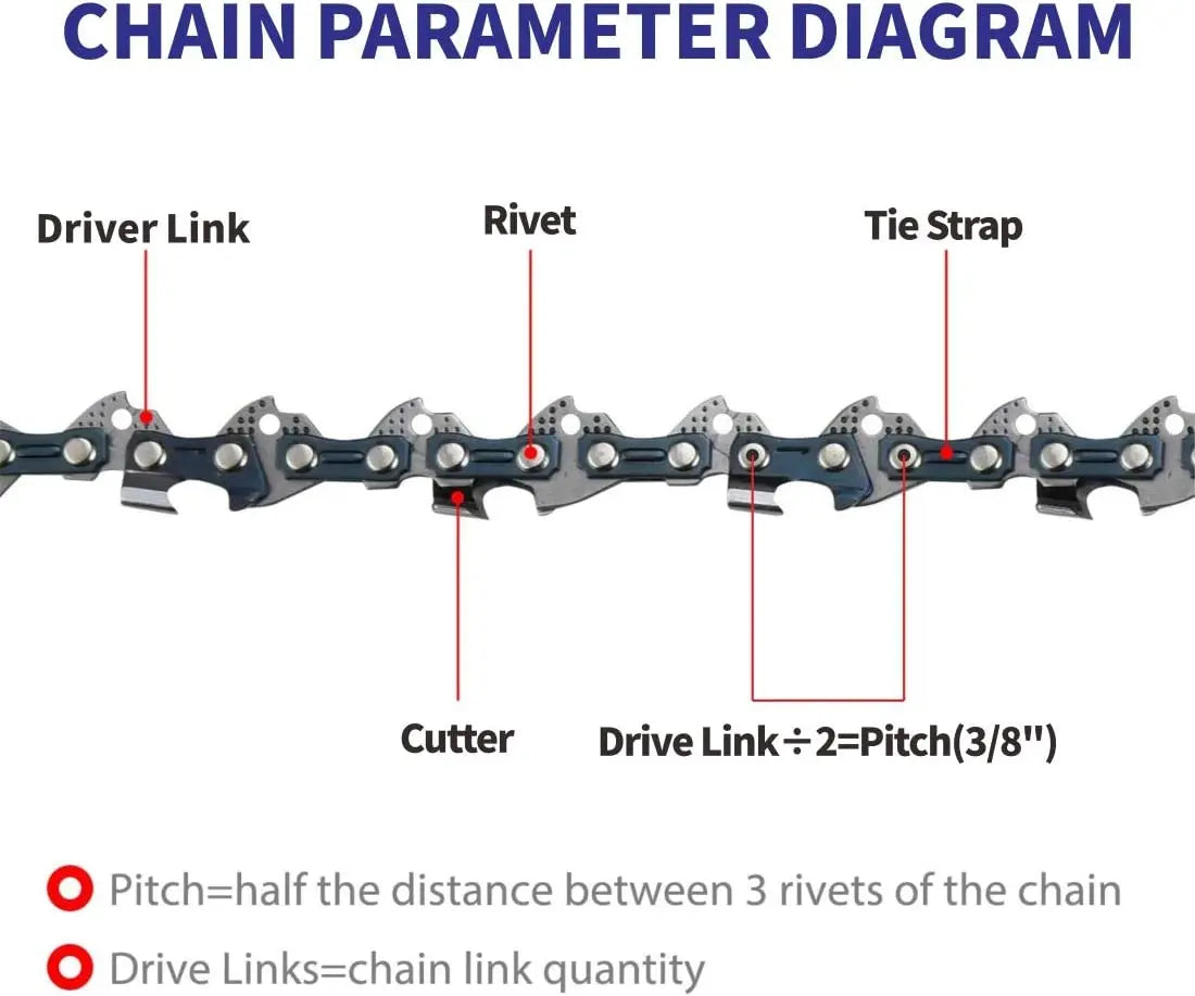 Chainsaw Chain Replacement, 6 Inch Chains, Aussies Premium Shop