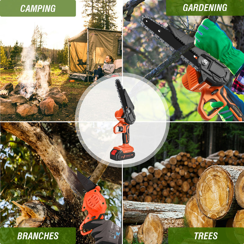 outdoor power tool, Wood Cutter, Mini Chainsaw Cordless, 6" Electric Chainsaw, Aussies Premium Shop